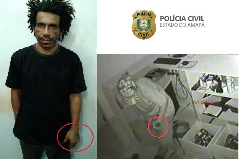Polícia Civil identifica criminoso através da comparação de tatuagem